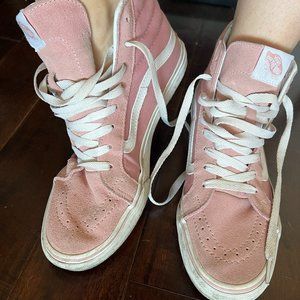 Pink High Top Vans Womens 10